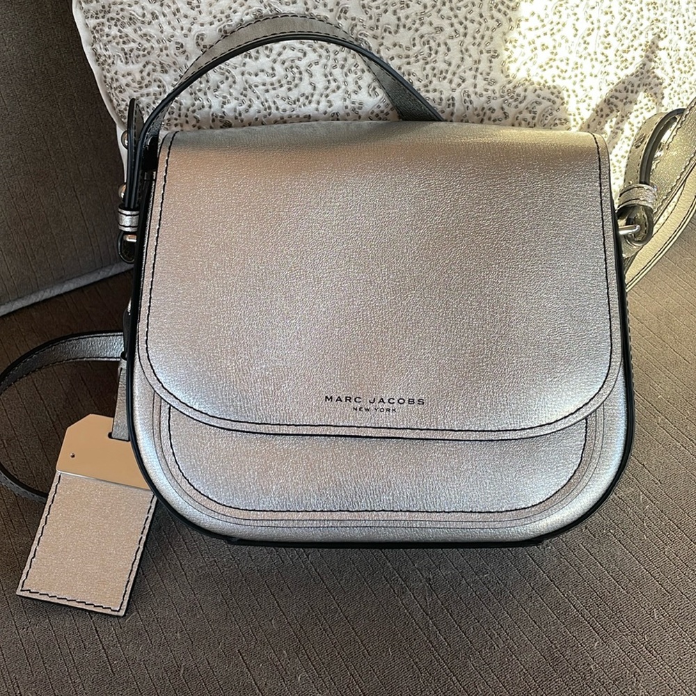 MARC JACOBS Rider Crossbody Bag in silver